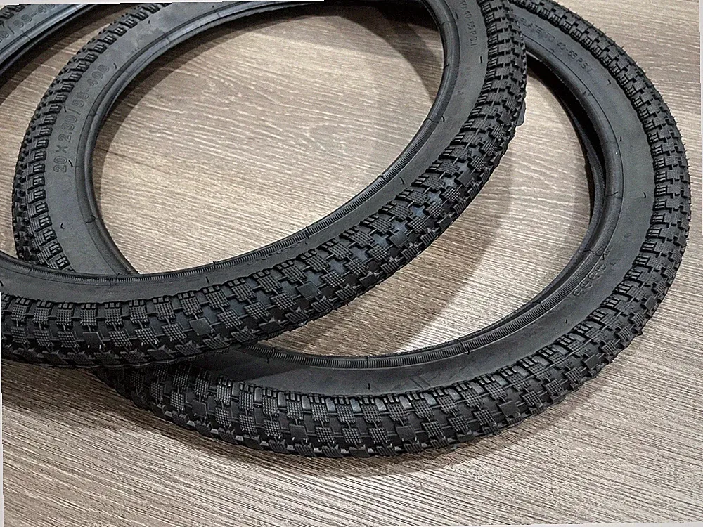 (2) 20" x 2.30 Bicycle ALL BLACK Tires Freestyle BMX TIRES MONGOOSE STYLE