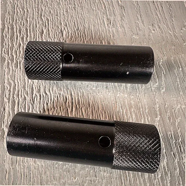 (2) Mongoose Black Threaded Pegs Freestyle BMX Bike - Y26T