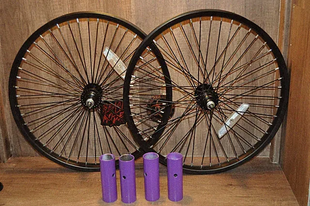 20" BMX Bike Wheelset Front & Rear Pegs Included BMX Wheels.