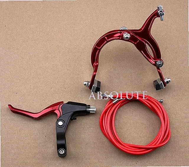 AltaLine BMX Brake FRONT Alloy RED Bike Bicycle BRAKE SET W/ RED CABLE.