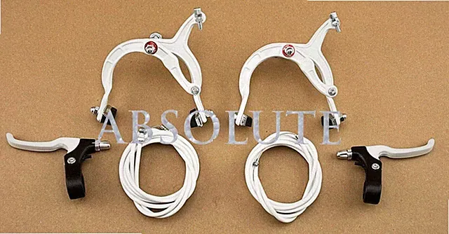 AltaLine BMX FRONT & REAR SET Alloy Bike Bicycle Brake Set WHITE.