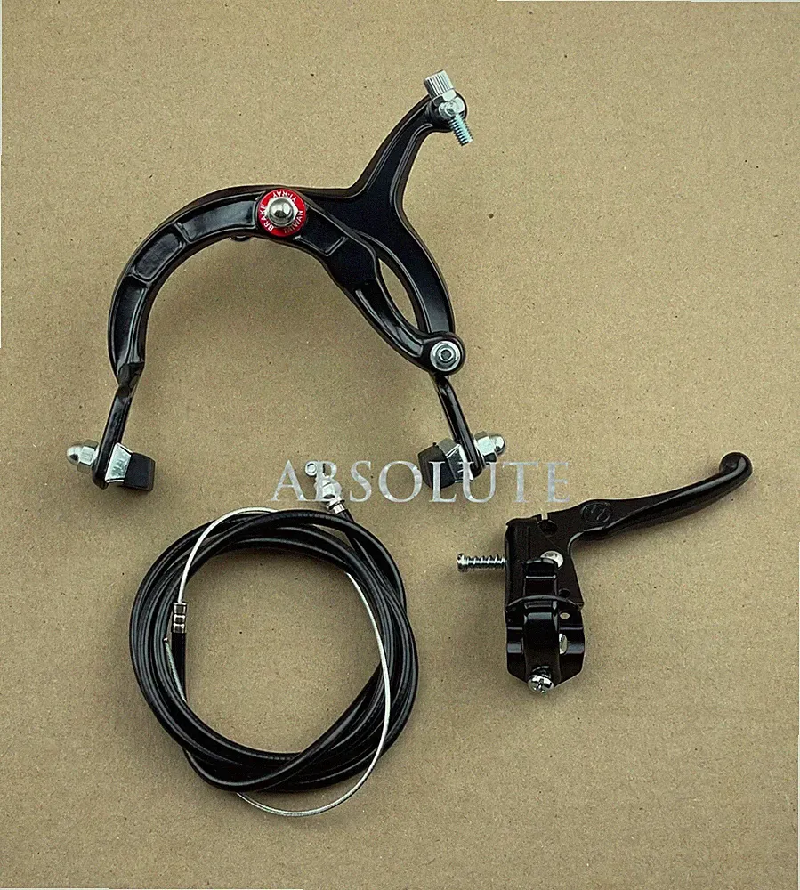 BLACK OLD SCHOOL BMX BIKE MX REAR BRAKE LEVER CABLE CALIPER CRUISER BICYCLE.