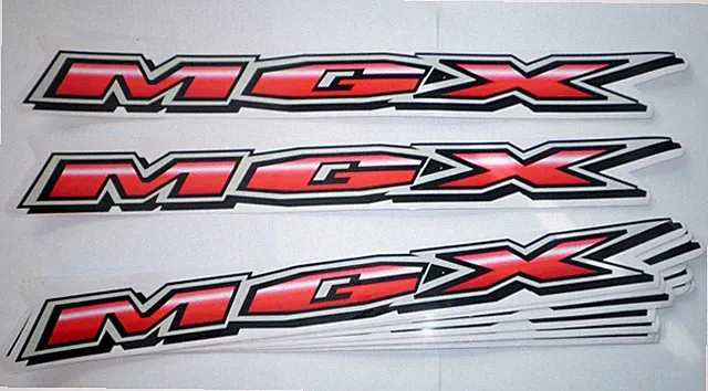 LOT OF 10 MONGOOSE "MGX" BICYCLE DECALS BMX BIKE PARTS 342