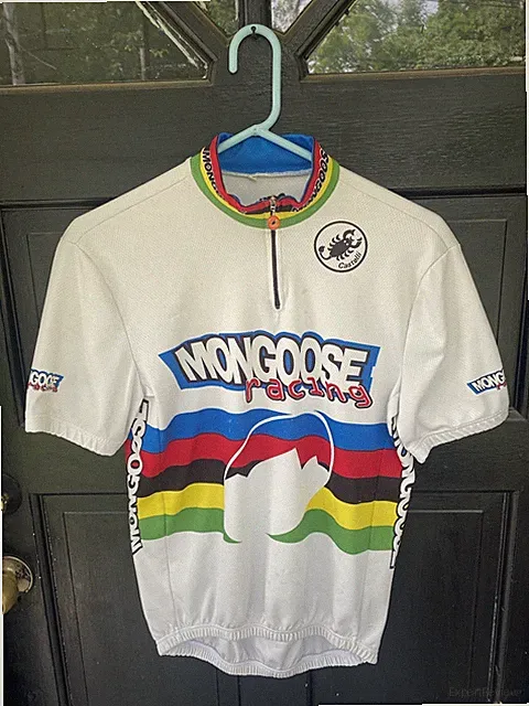 Mens Medium Mongoose Racing Short Sleeve Shirt-Road Bike Mountain Tour BMX