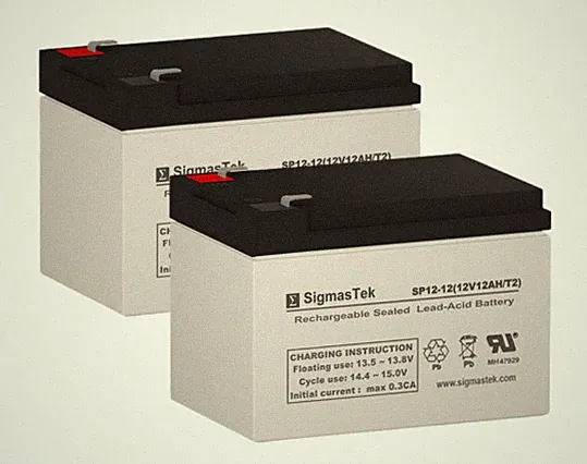 Mongoose AL1020 Bike Electric Scooter, Battery Replacement Set of 2 by SigmasTek