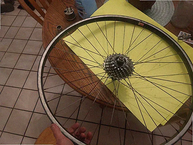 mongoose alex alum 24'' X 3/4 BICYCLE ALUMINUM 7 SPEED Black REAR WHEEL BIKE