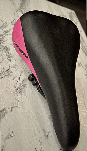 Mongoose Bike Seat Saddle 10" Long- Pink and Black - Used - Good Condition