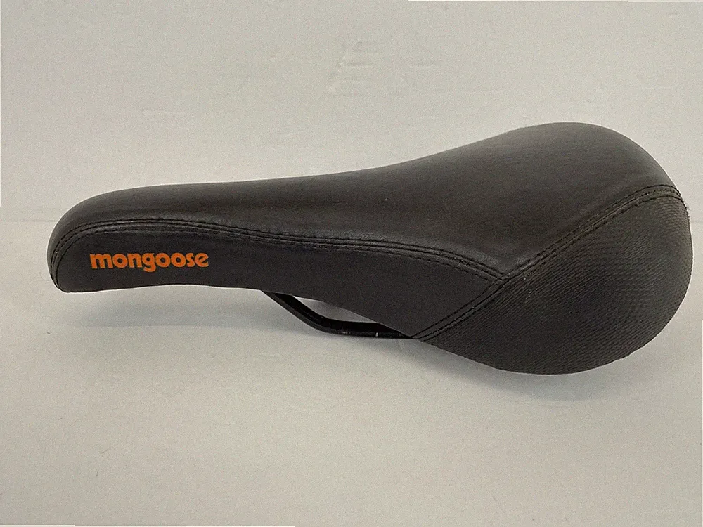 Mongoose Black Bicycle Saddle Seat MTB BMX Hybrid Bike Comfort Rails