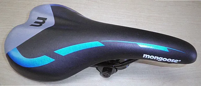 MONGOOSE BLACK/BLUE/GRAY BICYCLE SEAT/SADDLE BIKE PARTS 569