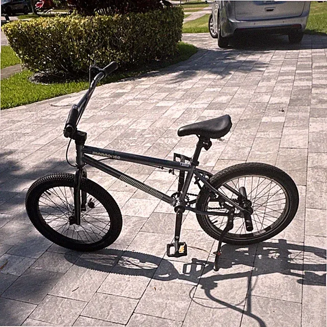 Mongoose Black BMX Bike w/ BMX Bar, Mechanical Rim Brakes, No Suspension