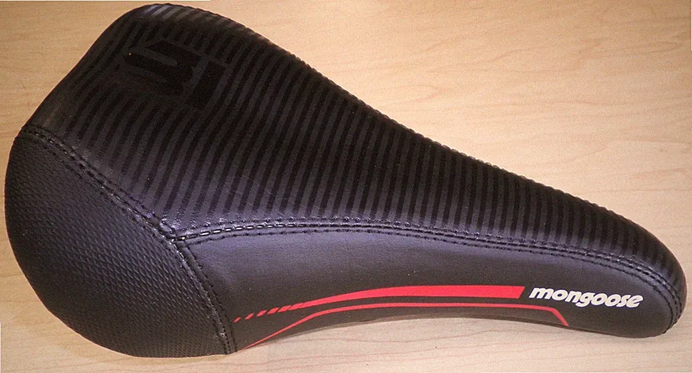 MONGOOSE BLACK/RED/WHITE BICYCLE KIDS' SADDLE/SEAT BIKE PARTS 646-3