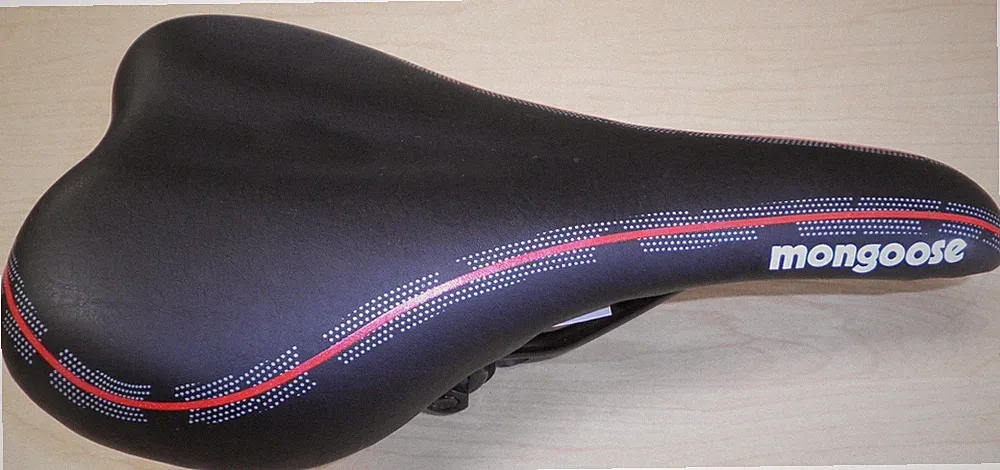 MONGOOSE BLACK/WHITE/RED ROAD BICYCLE SADDLE/SEAT BIKE PARTS 425