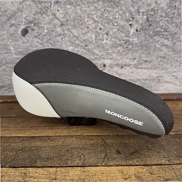 Mongoose BMX Bicycle Seat NOS Sofa Mid School Saddle Grey Gray Wide Vintage