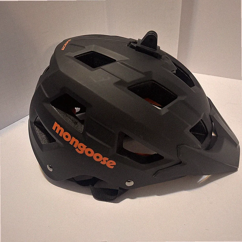 Mongoose Capture Adult Bicycle Helmet with GoPro Camera Mount Adjustable Fit