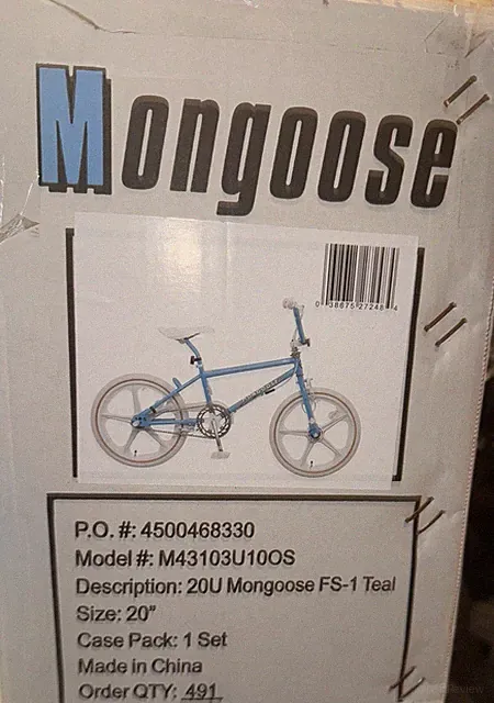 Mongoose FS-1 80’s Repop 2026 New Still In Box Unopened Blue Teal BMX Freestyle