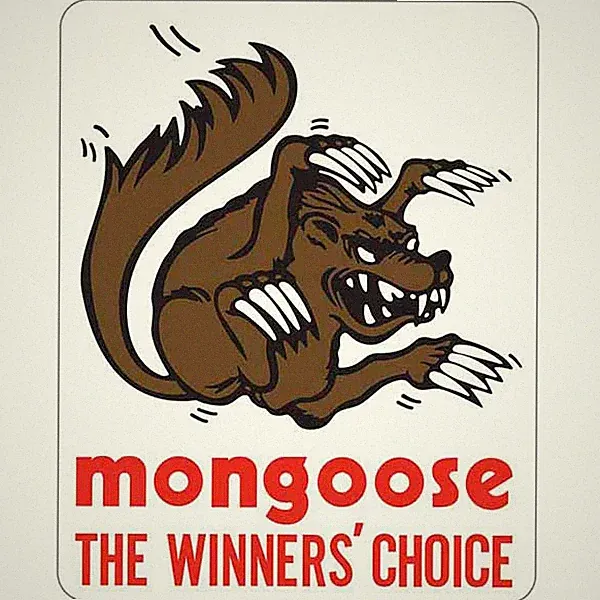 Mongoose Gold Stem / seat post decal - pair