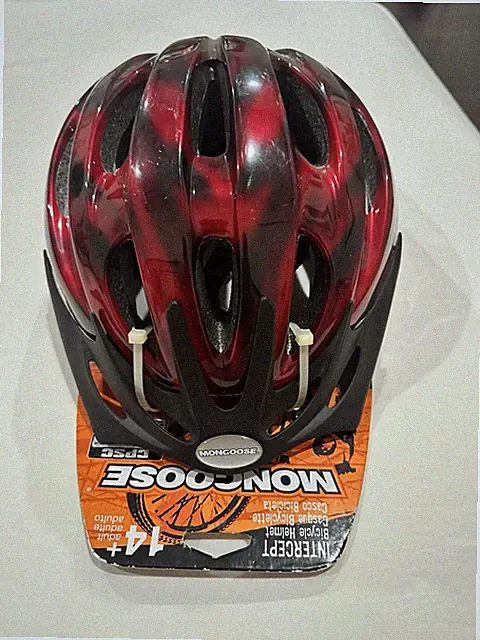 Mongoose “Intercept” Bike Helmet Red And Black W/Adjustable Strap NWT
