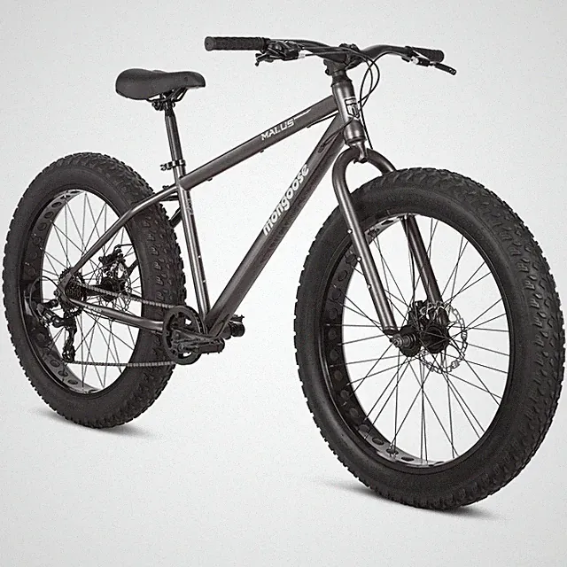 Mongoose Malus Fat Tire Mountain Bike 26 Inch Wheels 7 Speed 17 Inch Frame Gray