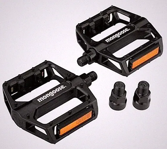 Mongoose Mountain Bike Pedals or Blue, Set of 2, Lightweight and Durable Black