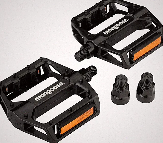 Mongoose Mountain Bike Pedals or Blue, Set of 2, Lightweight and Durable Black