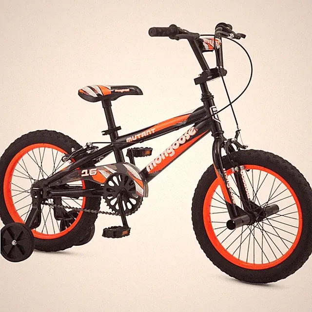 Mongoose Mutant 16" BMX Bike for Boys Ages 3-5, Black & Orange