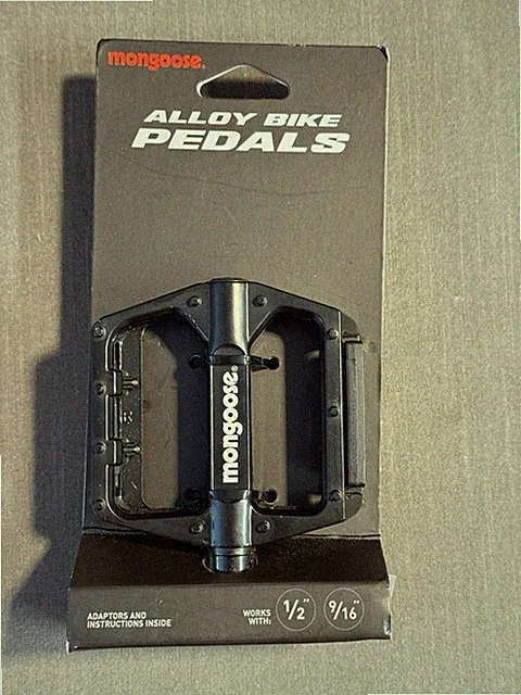 Mountain Bike Pedals Alloy Lightweight with Reflectors Fits 1/2 9/16