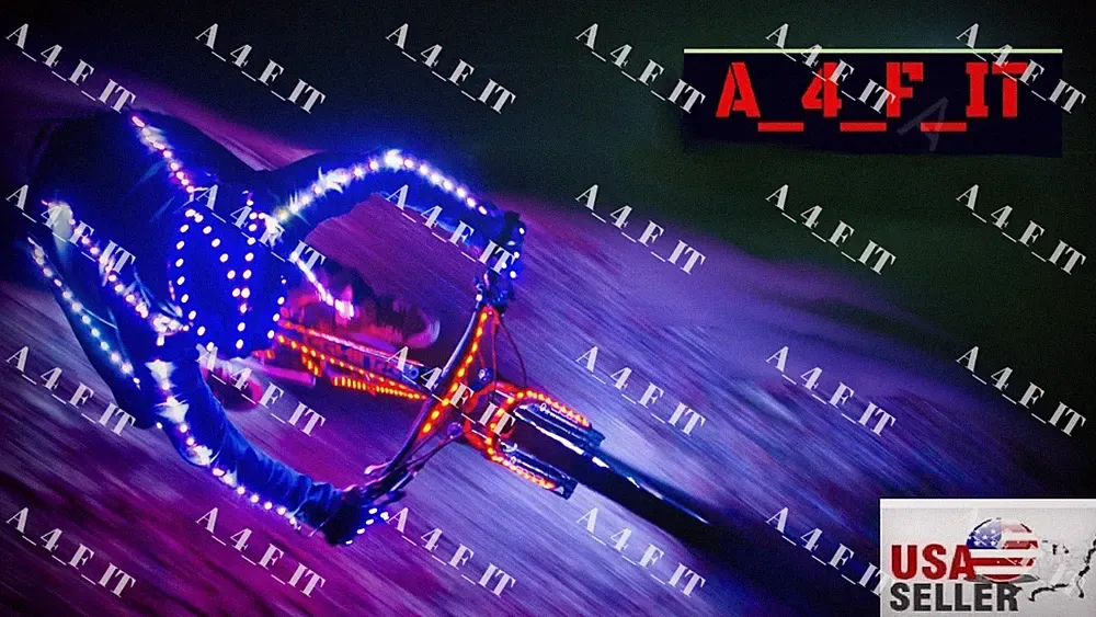 Multi Color LED Strip Tape Lights for Bike Frame Mongoose Kent TREK BMX BIANCHI