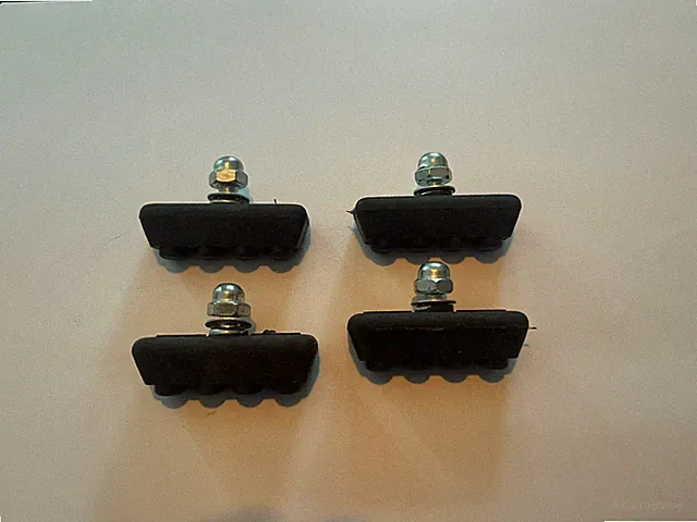 NEW BLACK BICYCLE BRAKE PADS (4 Included) NUT AND BOLT SCHWINN HARO GT MONGOOSE