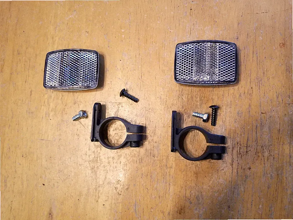 OEM Front Bicycle Reflector X2 - Front 22.2 7/8" Mongoose Pacific Cycle Schwinn