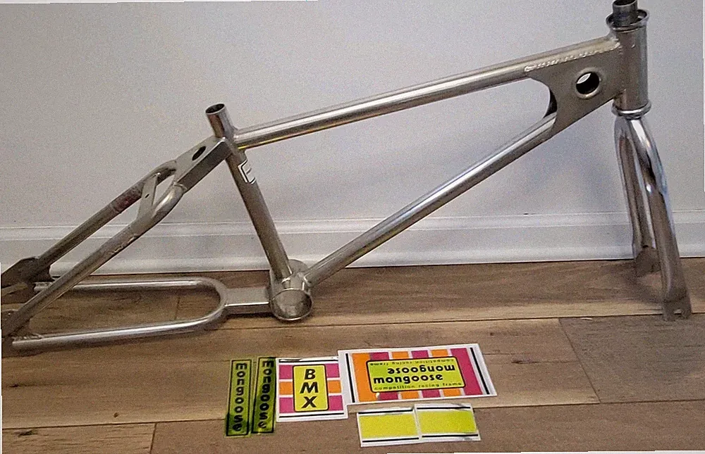 old school 1980 Mongoose Motomag frame fork Tange 20 inch decals BMX Bike