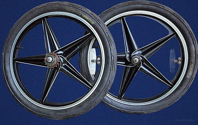Team Mongoose Aluminum Cast APSE BMX Mag Wheels w/ Tires 20" Sealed Bearings