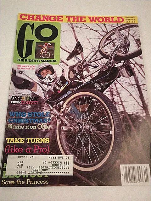 Vintage BMX GO Magazine 1990 May McCoy Freestylin Haro GT Redline Mongoose