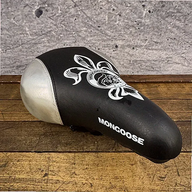 Vintage Mongoose BMX Bike Seat NOS Padded Saddle Loaf Chrome Fleur Mid School OG