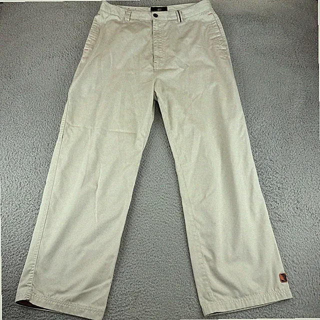 Vintage Mongoose BMX Chino Pants 34x30 Beige Y2K Skate Streetwear Rare