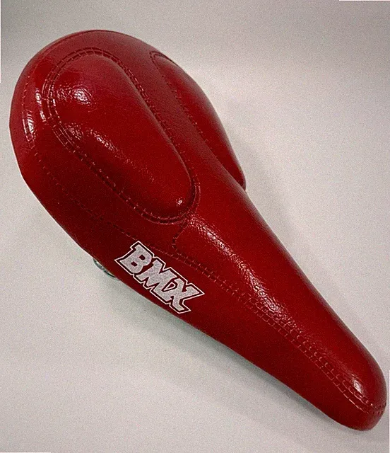 Vintage Shumei BMX Logo Seat Red NOS New Padded 80s Old School Race Motocross OG